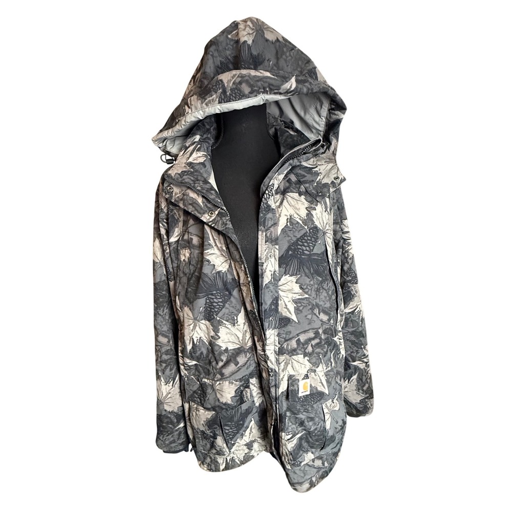 Carhartt Shoreline Printed Jacket Women's L 12/14 Leaf Camo Storm Defender